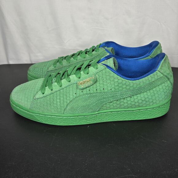 Puma Classics Sneakers Mens 9.5 Archive Green Textured Suede 1968 Heritage Low - Picture 4 of 12
